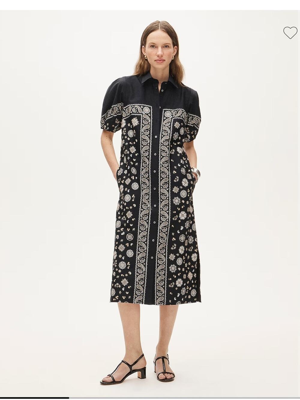 J.Crew Shirt-dress in bandana-print cotton poplin